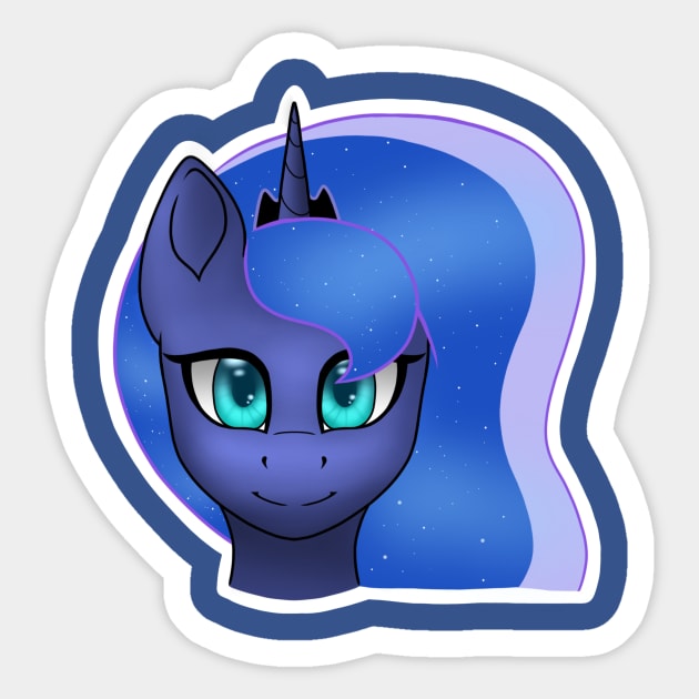 Luna Head Sticker by Lyvewyre Studios